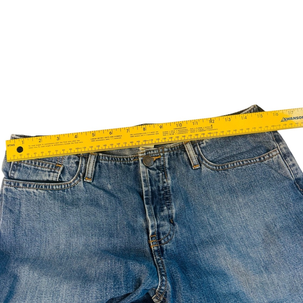 Abercrombie & Fitch Vintage 90's Straight Denim Jeans size 28 Cropped Raw Hem - Picture 4 of 9